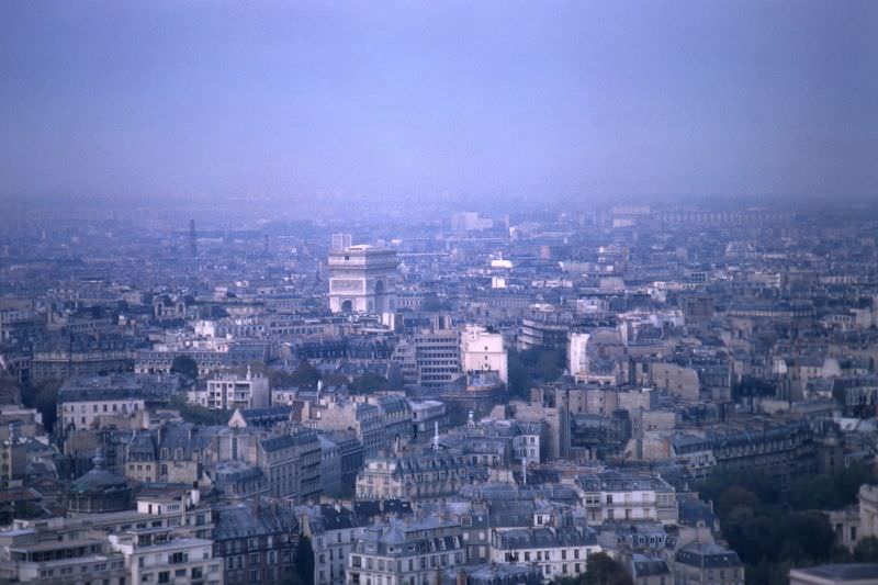 View from Eiffel Tower, Paris, 1966