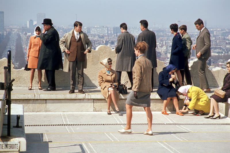 Top of the Arc de Triomphe, Paris, 1968