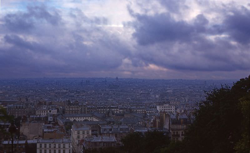 Paris cityscape from Montmartre, 1965