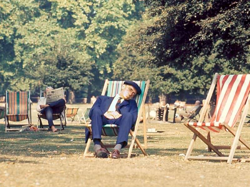 Man asleep, 1970s