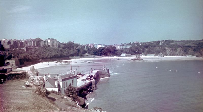 Stunning Vintage Agfacolor Slides Show Life in Tenby, A Town in Wales, Late 1930s