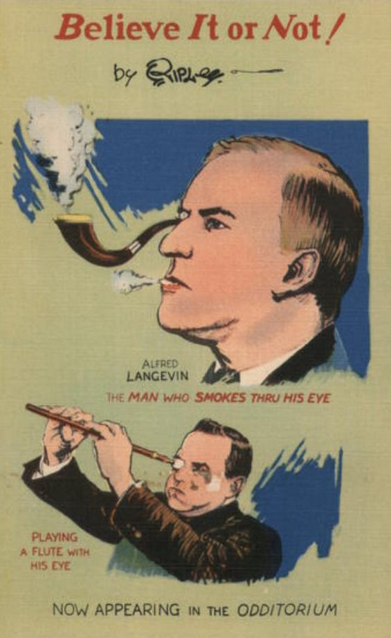 Alfred Langevin, The Man who could Smoke Through His Eyes