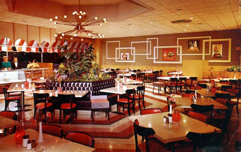 Clifton's Midtown Cafeteria at 685 South Hoover, just south of Wilshire Blvd., Los Angeles, California