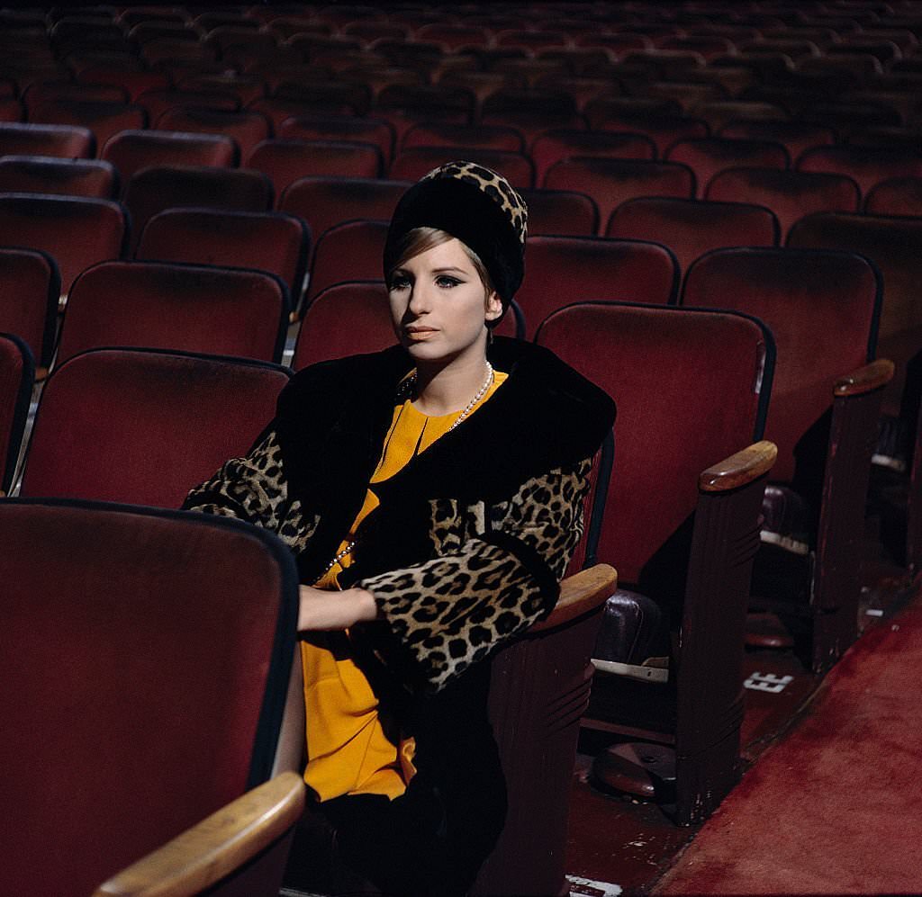 Barbara Streisand at the premiere of 'Funny Girl', 1968