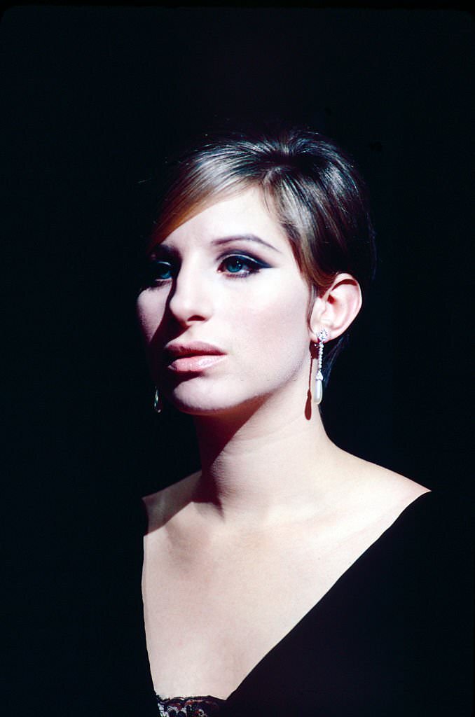Close-up of Barbra Streisand in 'Funny Girl,' 1968.
