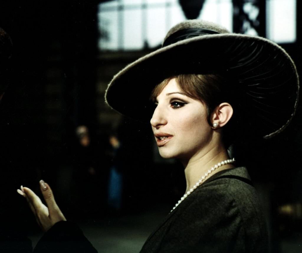 Barbra Streisand on the set of 'Funny Girl', 1968