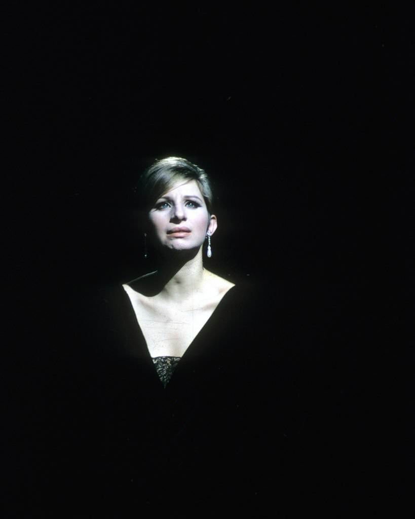 Barbra Streisand as performer Fanny Brice in the biopic film 'Funny Girl', 1968.