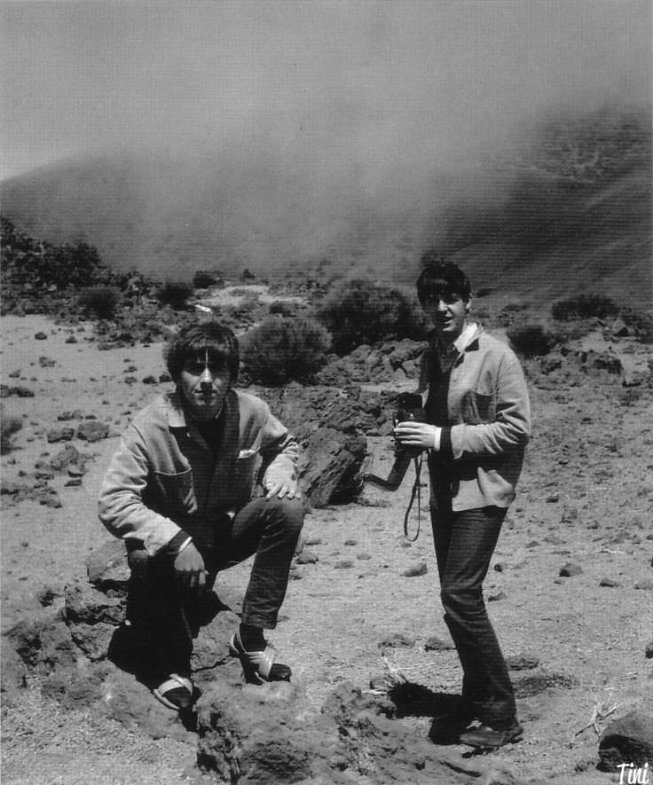 George Harrison and Paul McCartney.