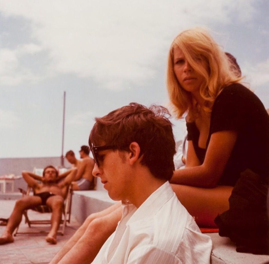 George Harrison and Astrid Kirchherr in Tenerife, April 1963.