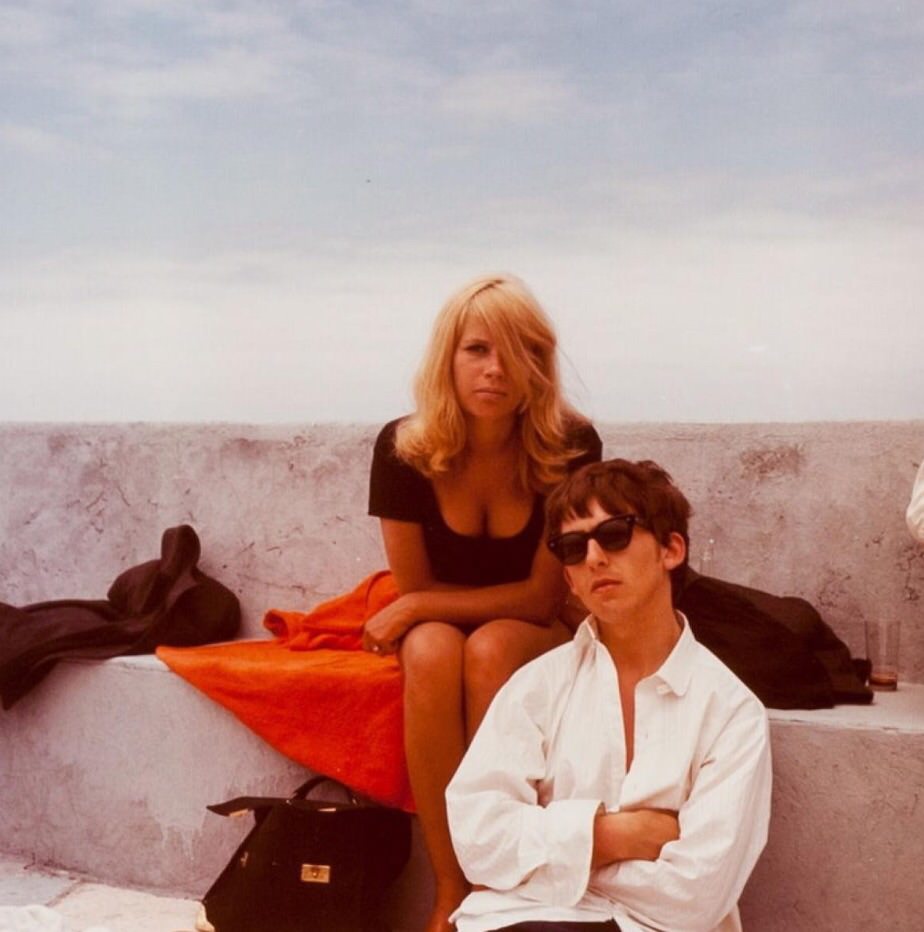 George Harrison and Astrid Kirchherr in Tenerife, April 1963.