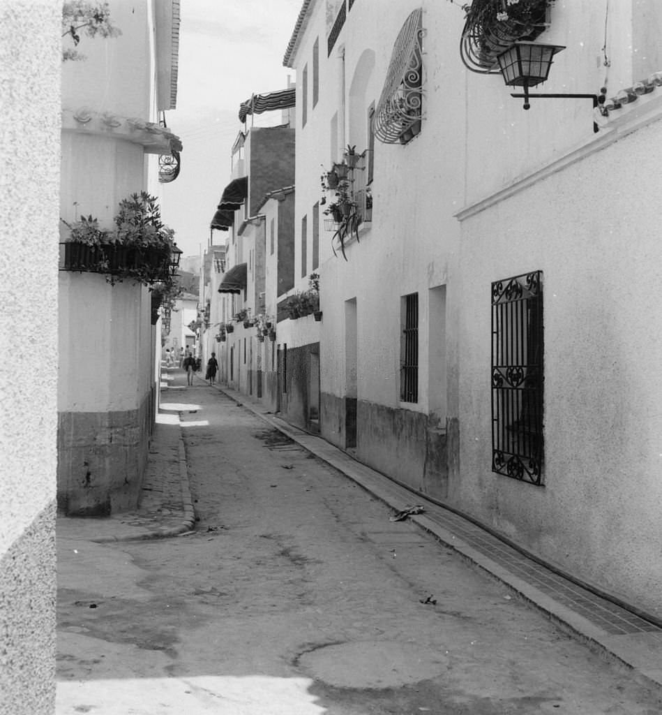 A street at Benidorm, southern Spain, 1963