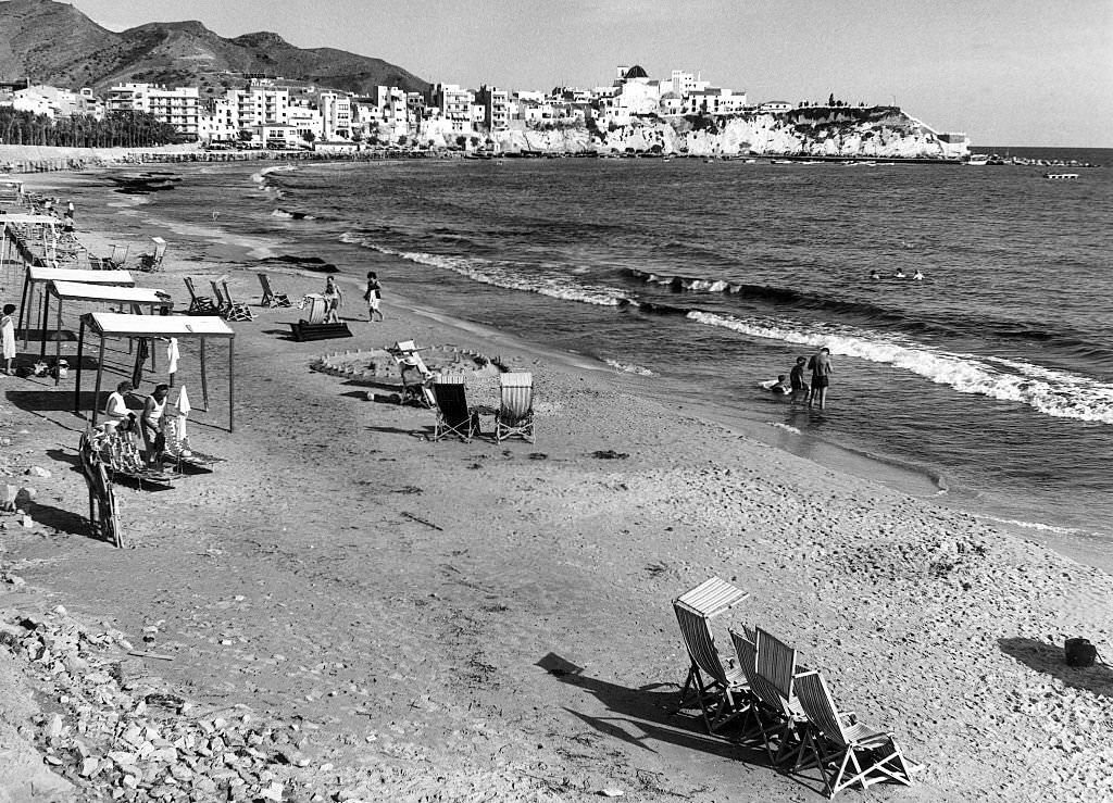 View over the beach on Benidorm, 1936