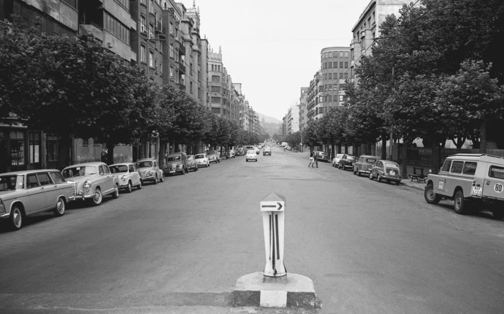 Gran Via, Bilbao, Vizcaya, Spain, 1967.