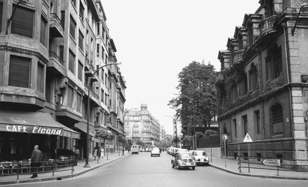 Gran Via, Bilbao, Vizcaya, Spain, 1967.