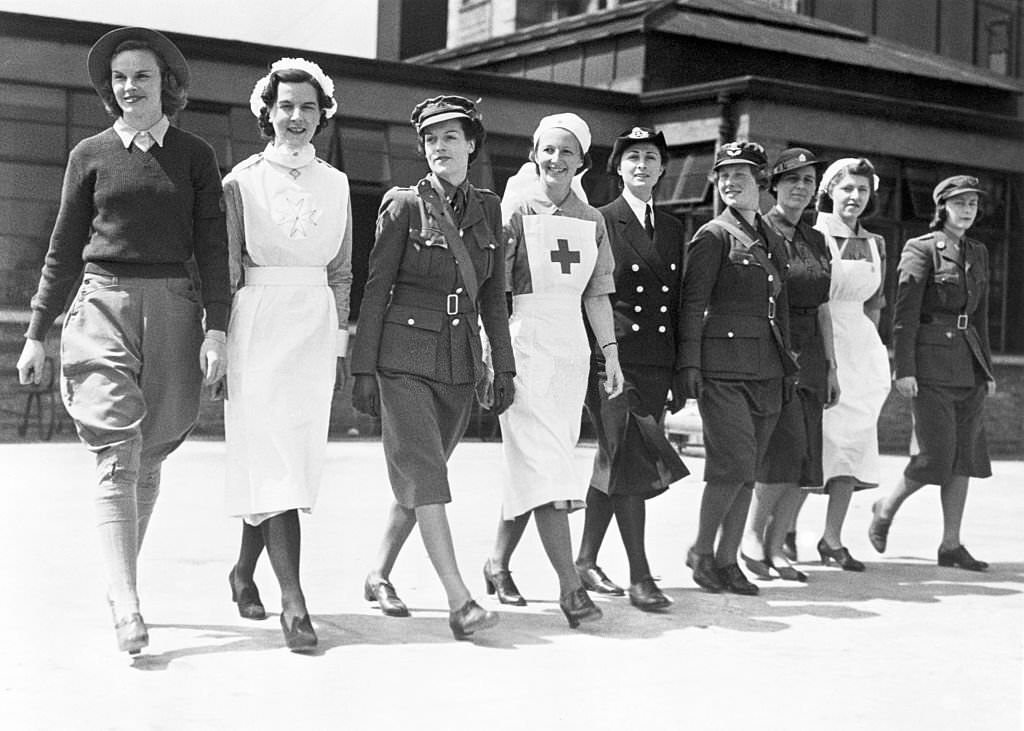 British Women Wear Ww II Army Uniforms