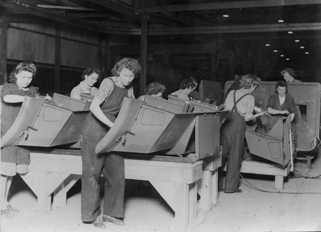 Ford Factory Women Workers during World War II.