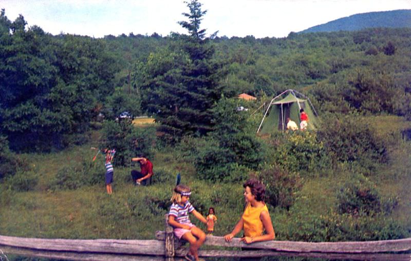 Children playing at Campsite Shenandoah National Park, Virginia