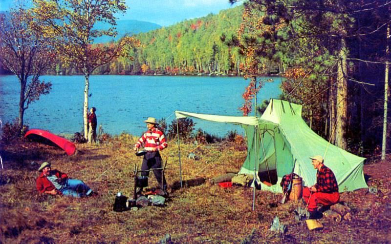 Chow time in camp greetings from the Pocono Mountains, Pennsylvania