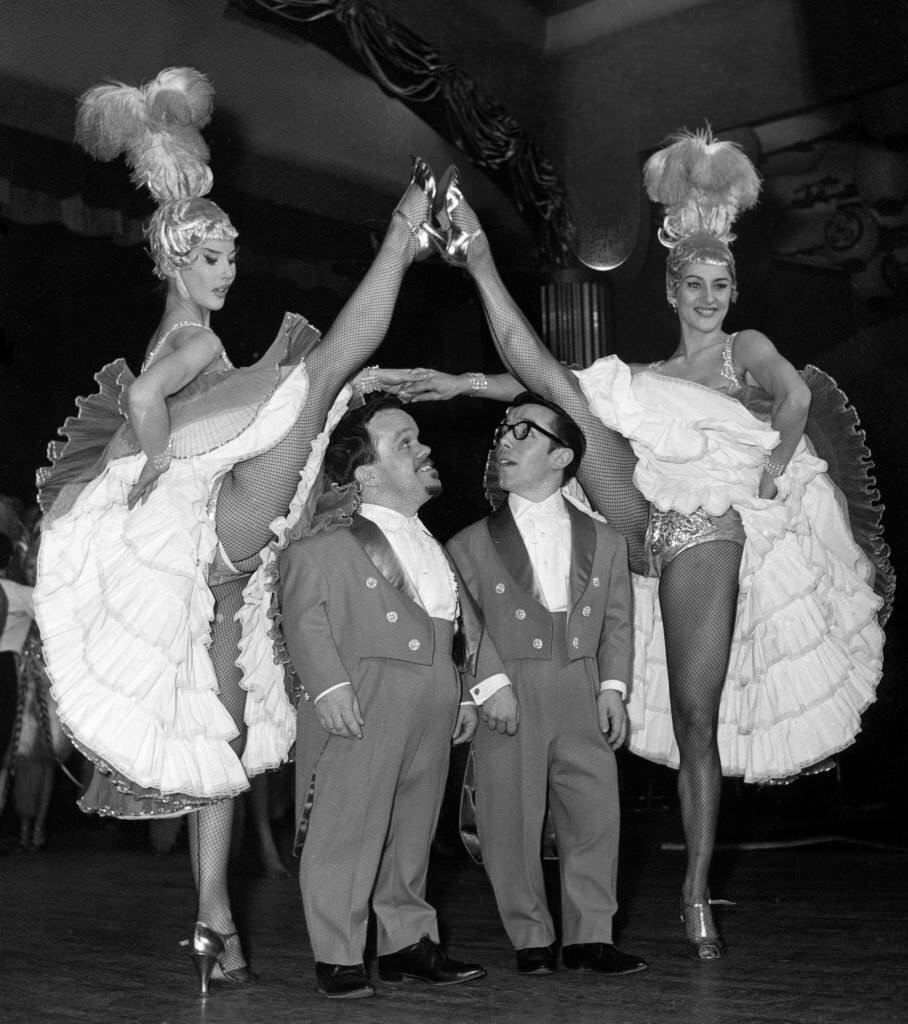 The Moulin Rouge cabaret presents its new revue Le French cancan in Paris, 1961