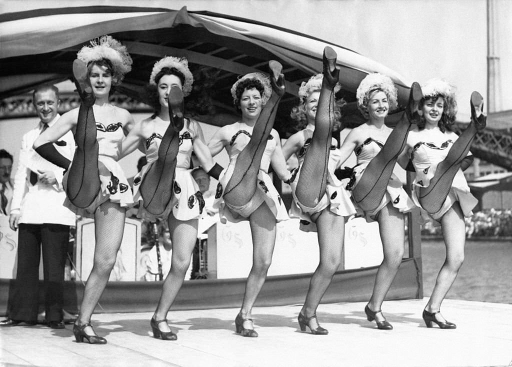 French Cancan at Moulin Rouge, 1955