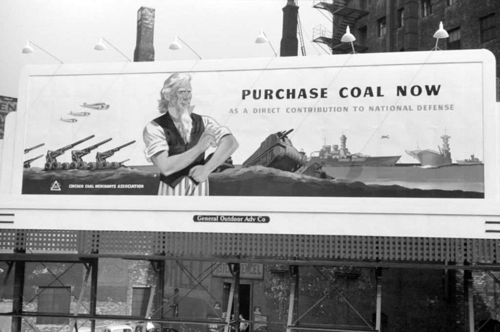 Billboard, Purchase Coal Now, Chicago, Illinois, July 1941