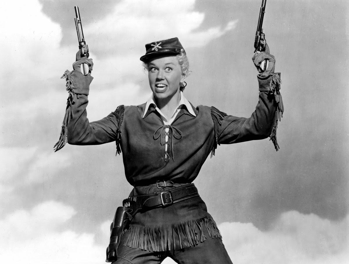 Hilarious Photos of Doris Day as Calamity Jane in the movie 'Calamity Jane (1953).'