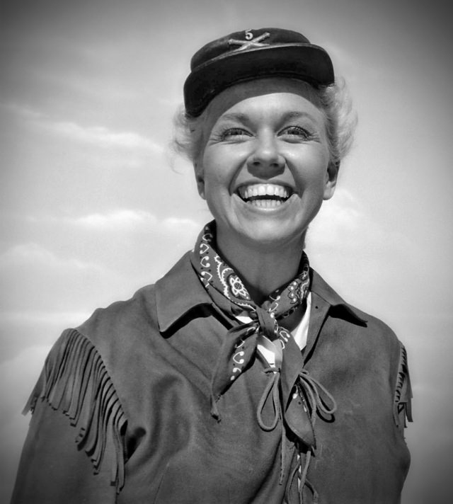 Hilarious Photos of Doris Day as Calamity Jane in the movie 'Calamity Jane (1953).'