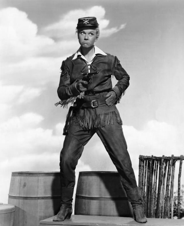 Hilarious Photos of Doris Day as Calamity Jane in the movie 'Calamity Jane (1953).'