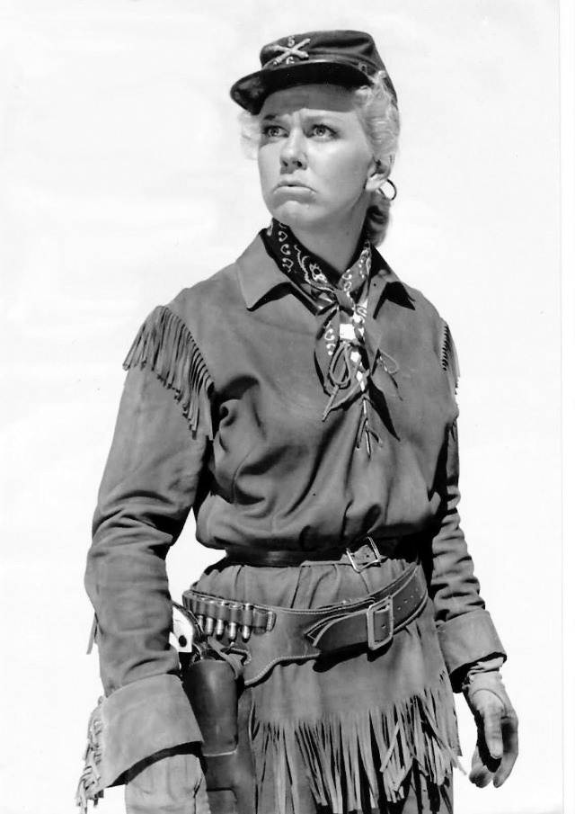 Hilarious Photos of Doris Day as Calamity Jane in the movie 'Calamity Jane (1953).'