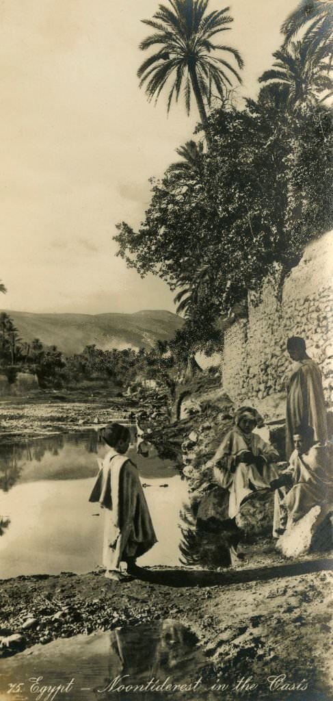 Noontiderest in the Oasis, Egypt, 1918