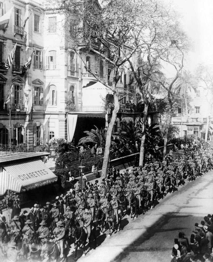 World War One - Military parade - Cairo - Egypt, 1910s