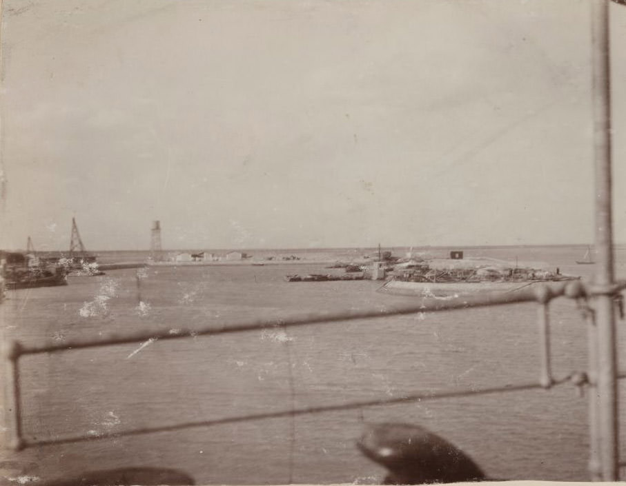 Suez, from the deck of a ship, 1910
