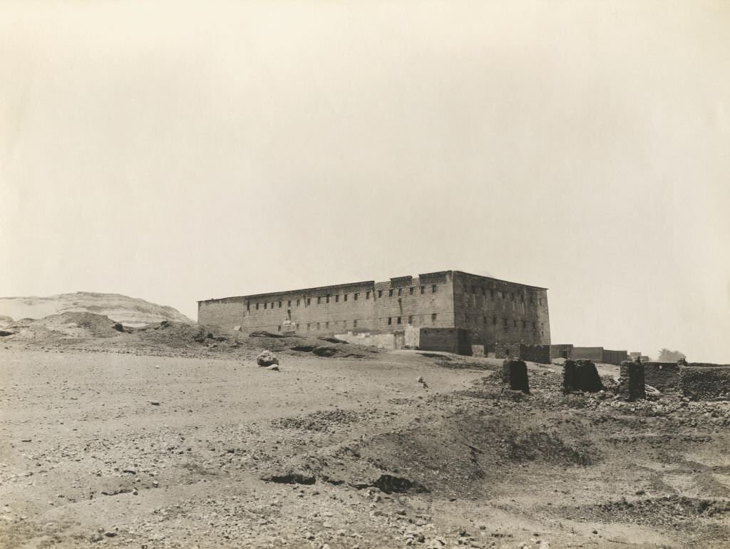 View of the White Monastery (Deir-el-Abyad), near Sohag, Egypt, 1912.