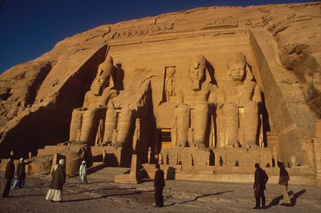 Temple of Pharaoh Ramesses II, Abu Simbel, Egypt, 1977.