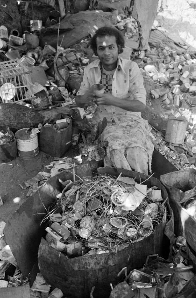 Young man in a slum on the outskirts of Cairo in October 1978, Egypt.
