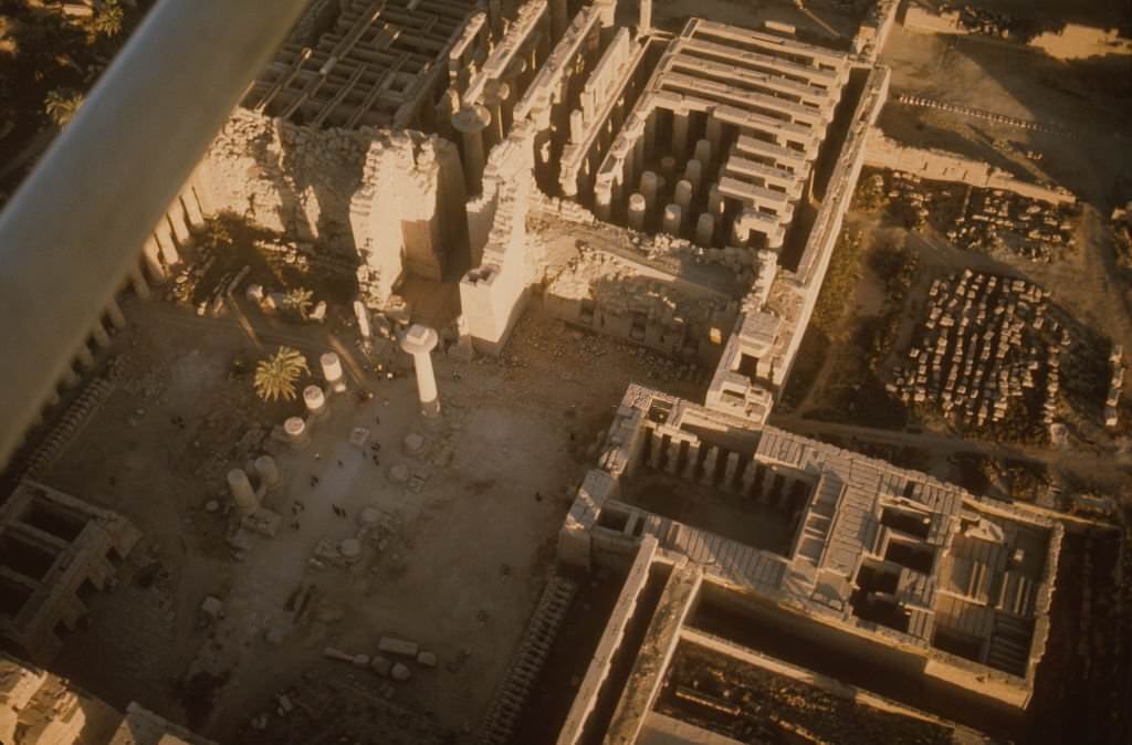 Aerial view of Karnak Temple in 1977...