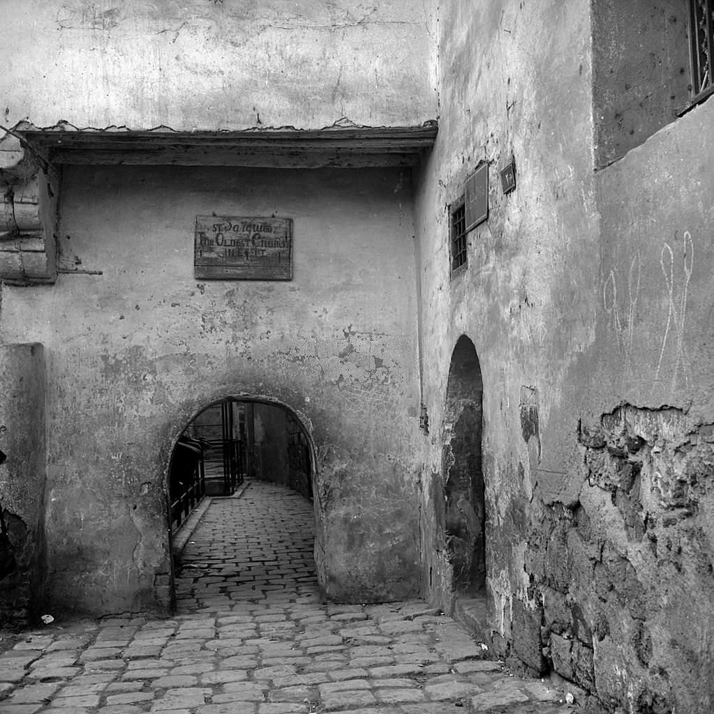 A street of the Coptic district, 1976