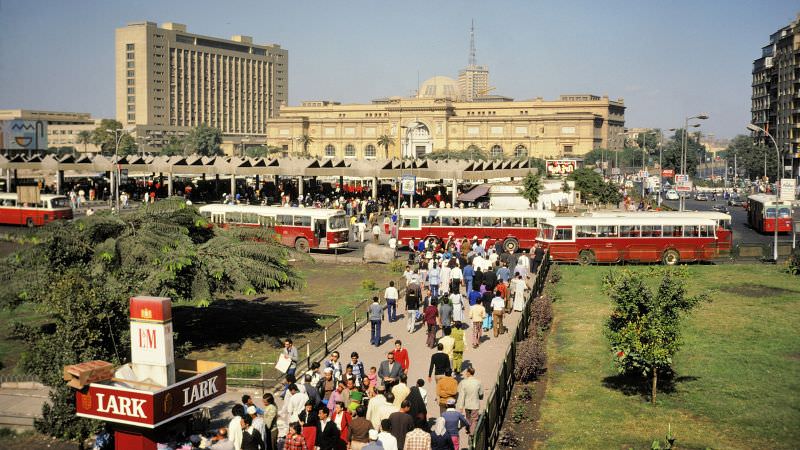 Central bus station and Egyptian Museum, Cairo, Egypt