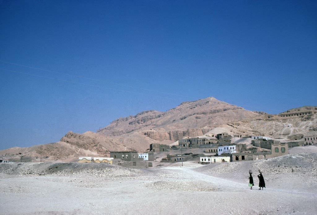 View of the Valley of the Kings in Egypt in 1977.
