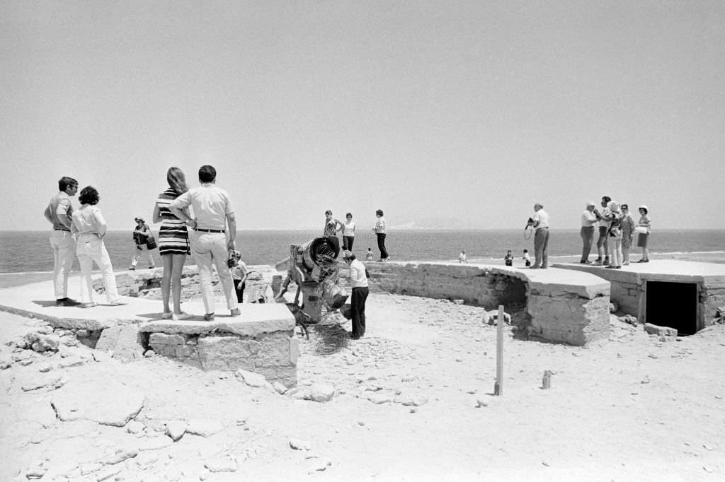 Tourists in Sharm el-Sheikh in May 1971, Egypt