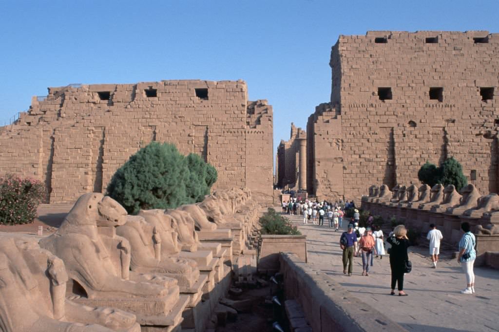 Avenue of the Sphinxes at Karnak Temple Complex.