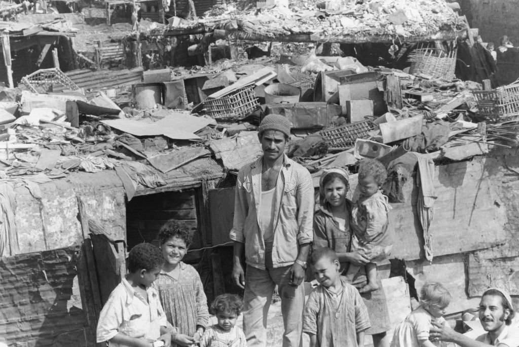 A family of scavengers living in a Cairo dump in May 1979.