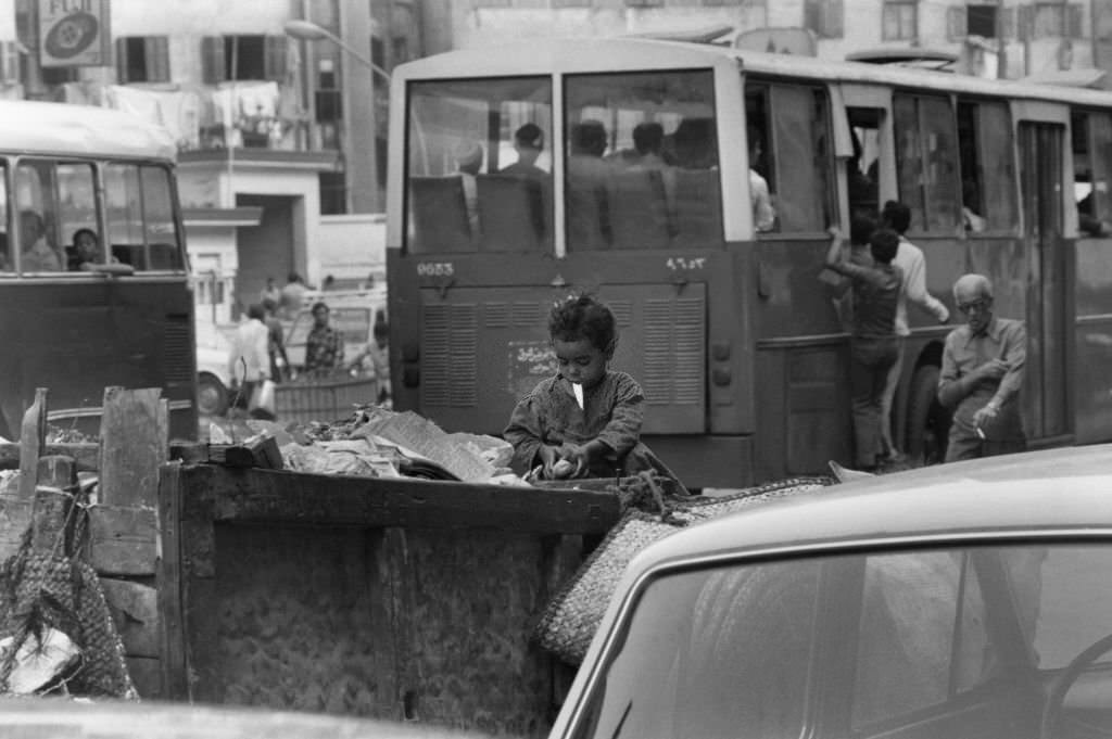 Child collecting rubbish in Cairo, May 1979.