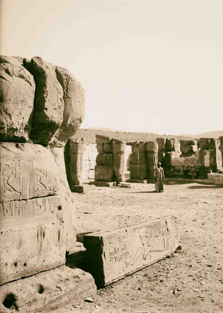 Temple of Rameses, Abydos, Egypt, 1900