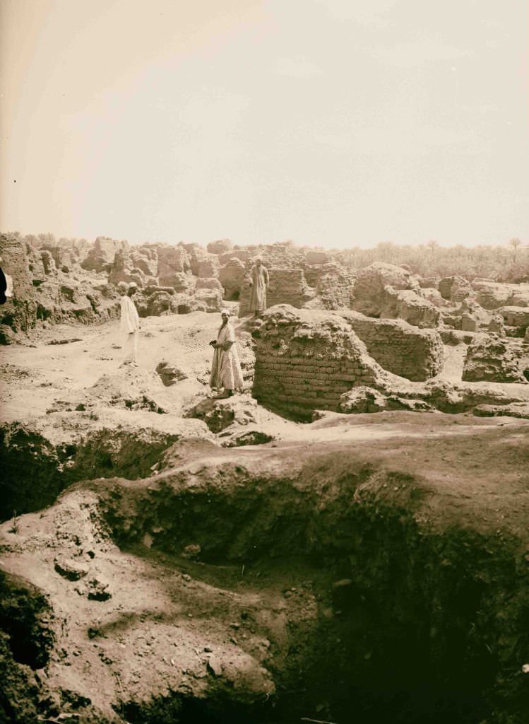 The pyramids of Gizeh. Site of ancient Memphis, 1900.