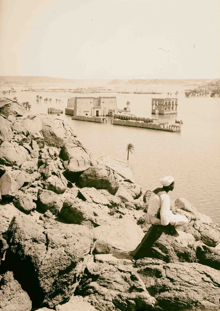 General view of Island of Philae, Egypt, 1900.