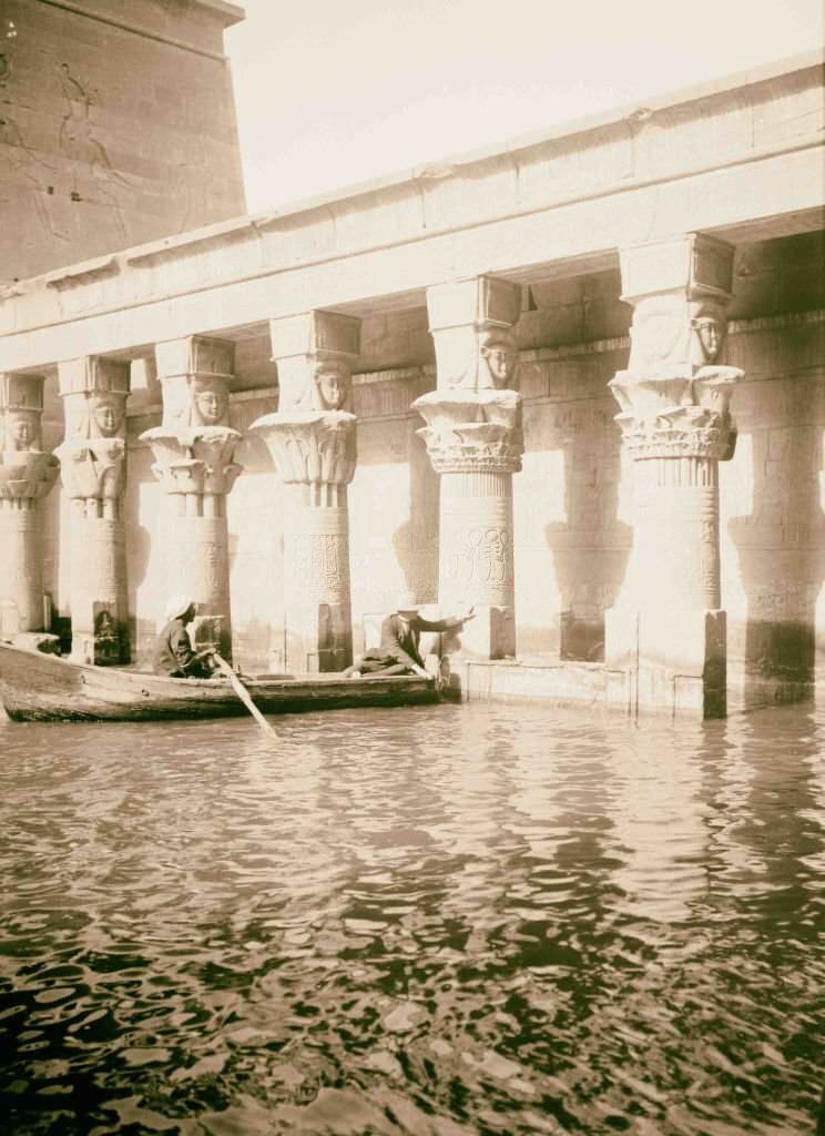 Birth house in Temple of Isis, Philae, 1900.