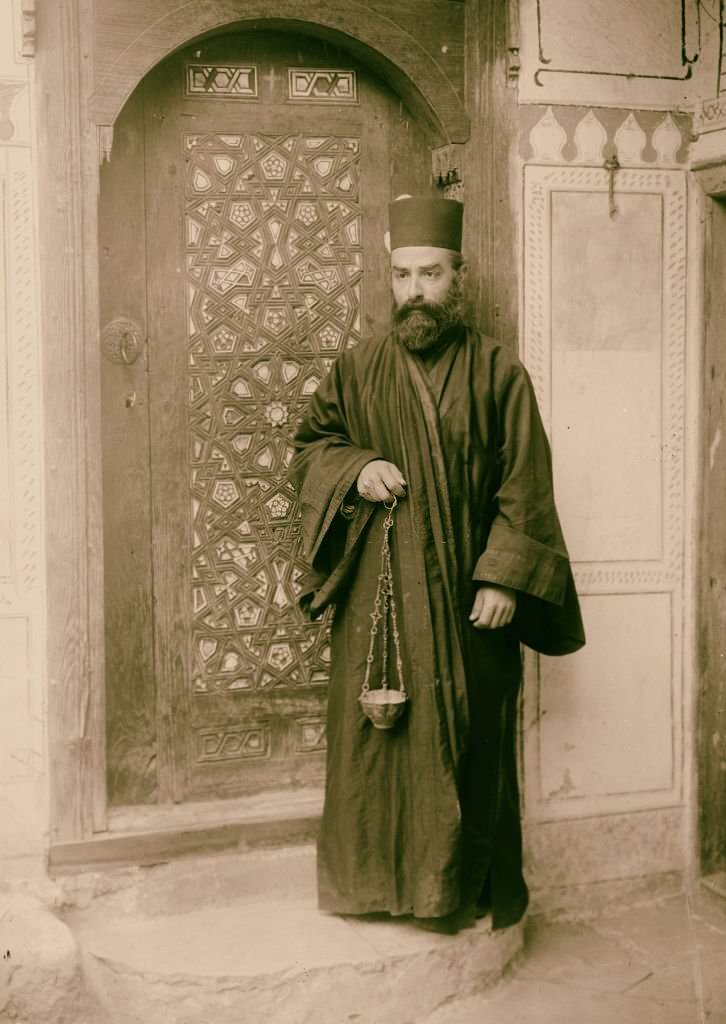 The monk-artist [Monastery of St. Catherine] in Sinai, Egypt, 1900.