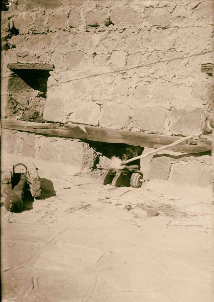 Firing an antique gun for the new year [Monastery of St. Catherine] in Sinai, Egypt, 1900.