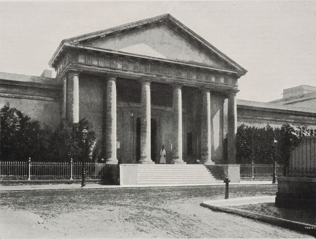 The facade of the Graeco-Roman Museum of Alexandria in Egypt, 1902